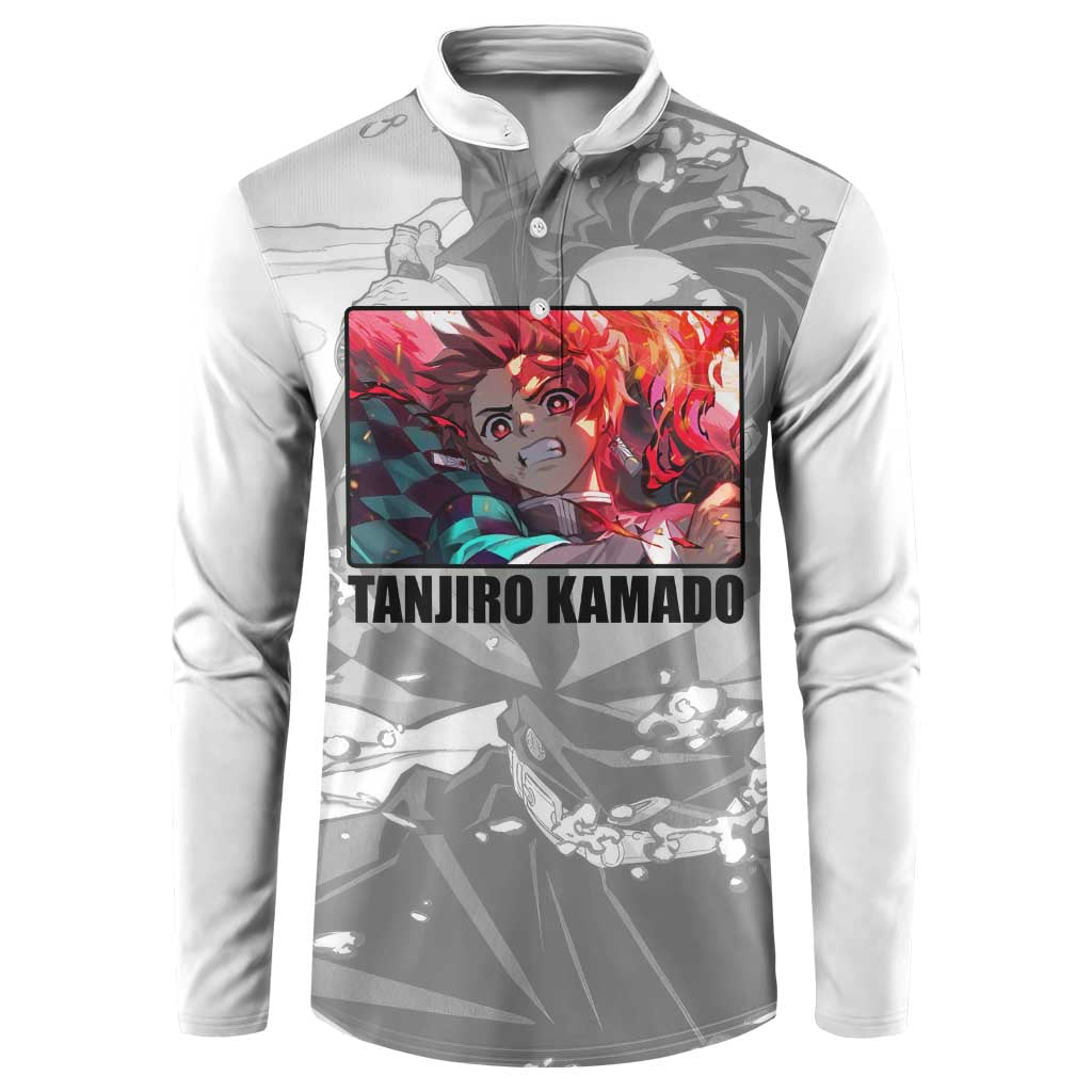 Tanjiro Kamado - Demon Slayer Button Sweatshirt Anime Style