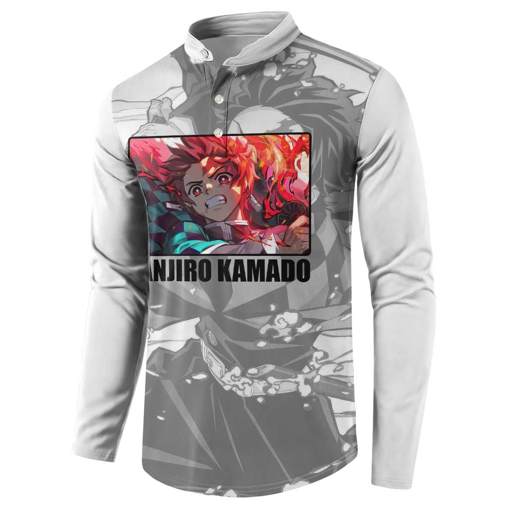 Tanjiro Kamado - Demon Slayer Button Sweatshirt Anime Style