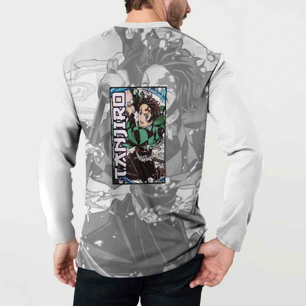 Tanjiro Kamado - Demon Slayer Button Sweatshirt Anime Style