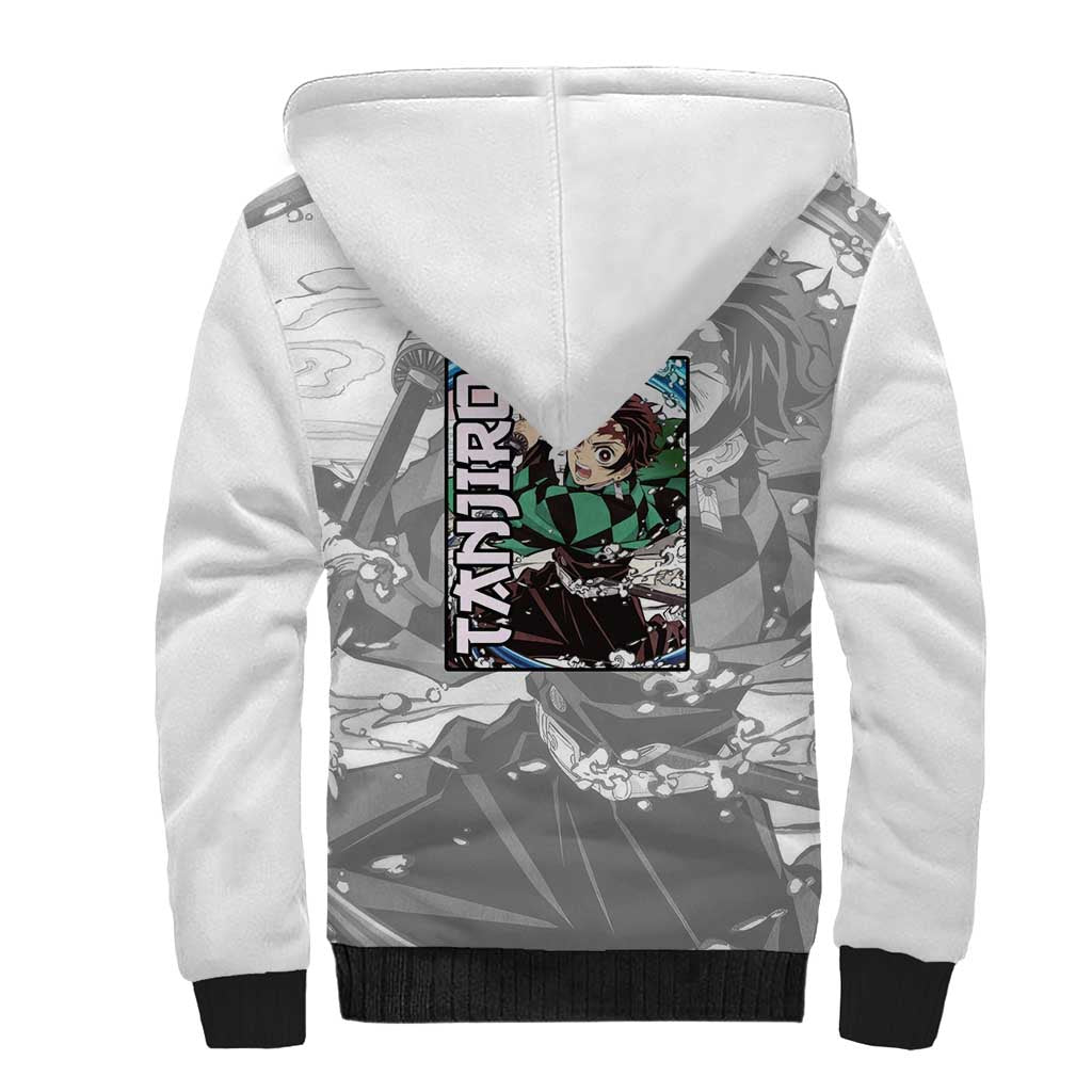 Tanjiro Kamado - Demon Slayer Sherpa Hoodie Anime Style