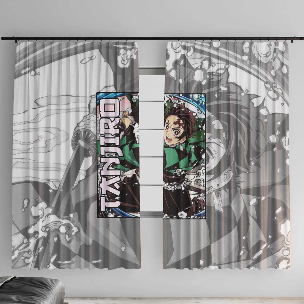Tanjiro Kamado - Demon Slayer Window Curtain Anime Style