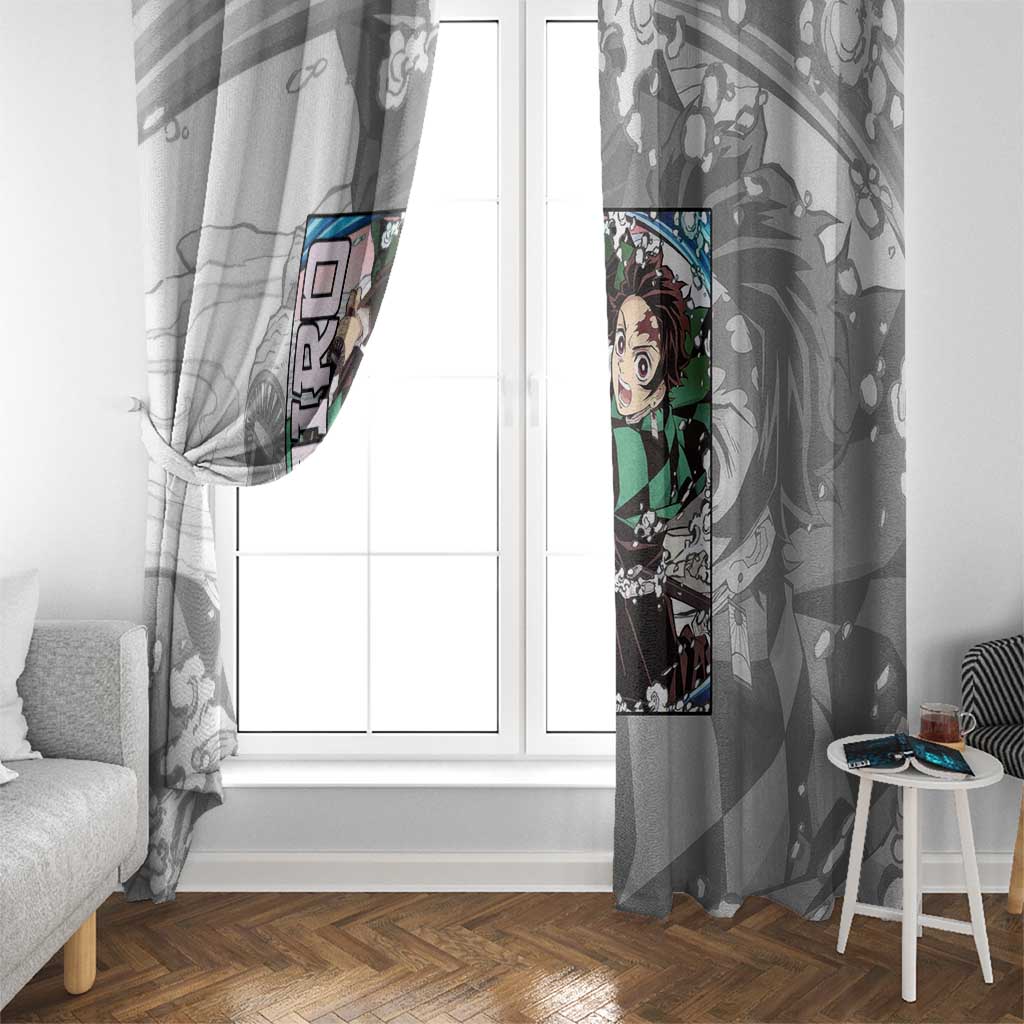 Tanjiro Kamado - Demon Slayer Window Curtain Anime Style