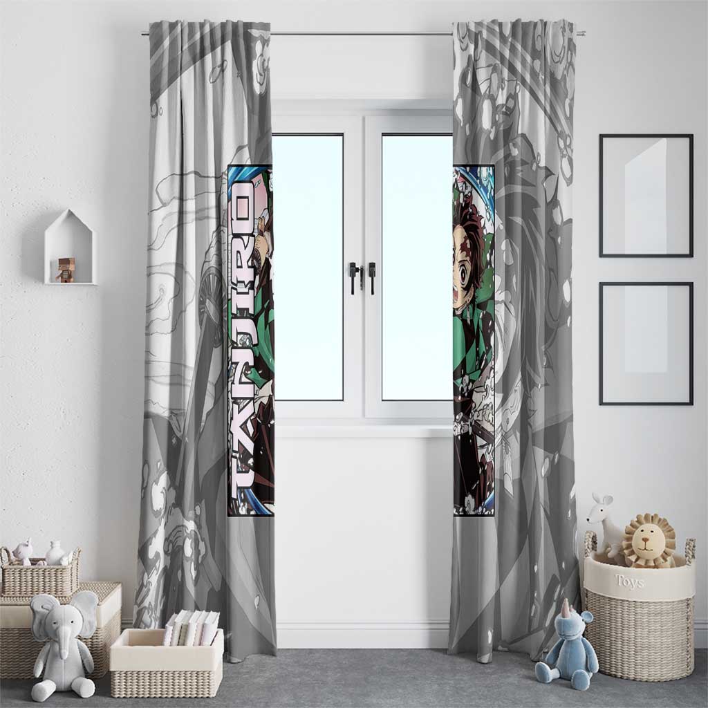 Tanjiro Kamado - Demon Slayer Window Curtain Anime Style