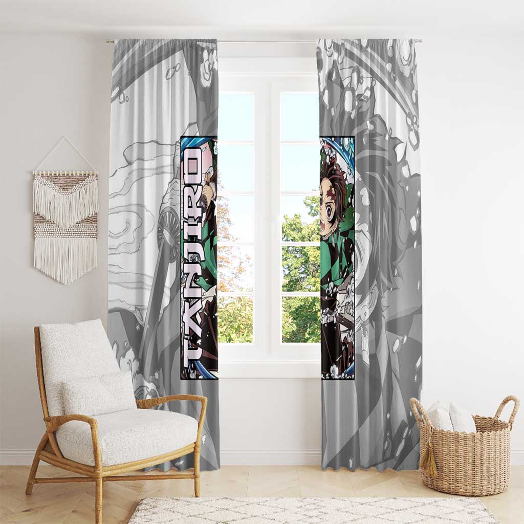 Tanjiro Kamado - Demon Slayer Window Curtain Anime Style