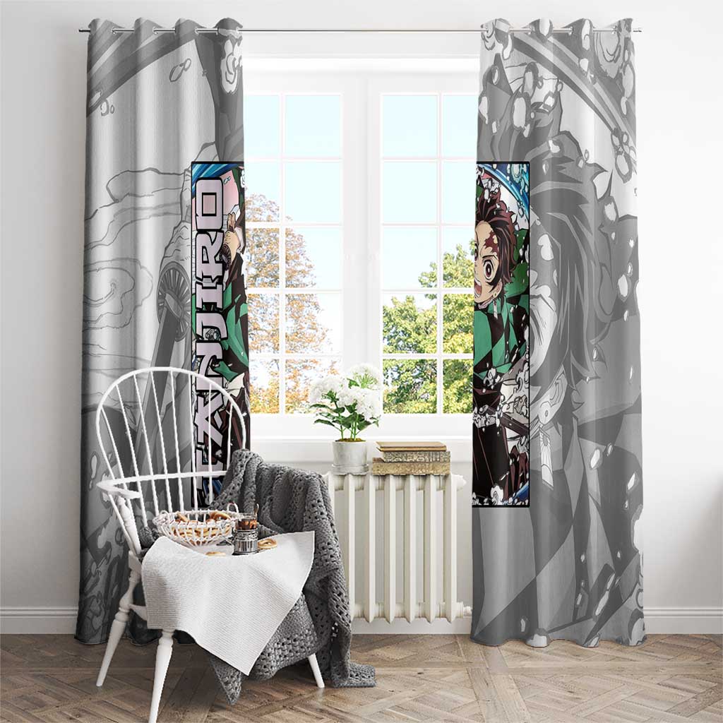 Tanjiro Kamado - Demon Slayer Window Curtain Anime Style
