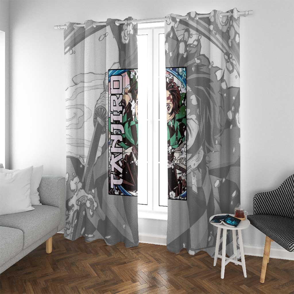Tanjiro Kamado - Demon Slayer Window Curtain Anime Style