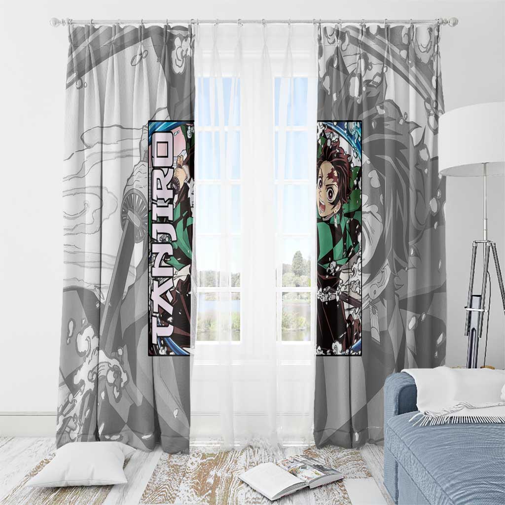 Tanjiro Kamado - Demon Slayer Window Curtain Anime Style