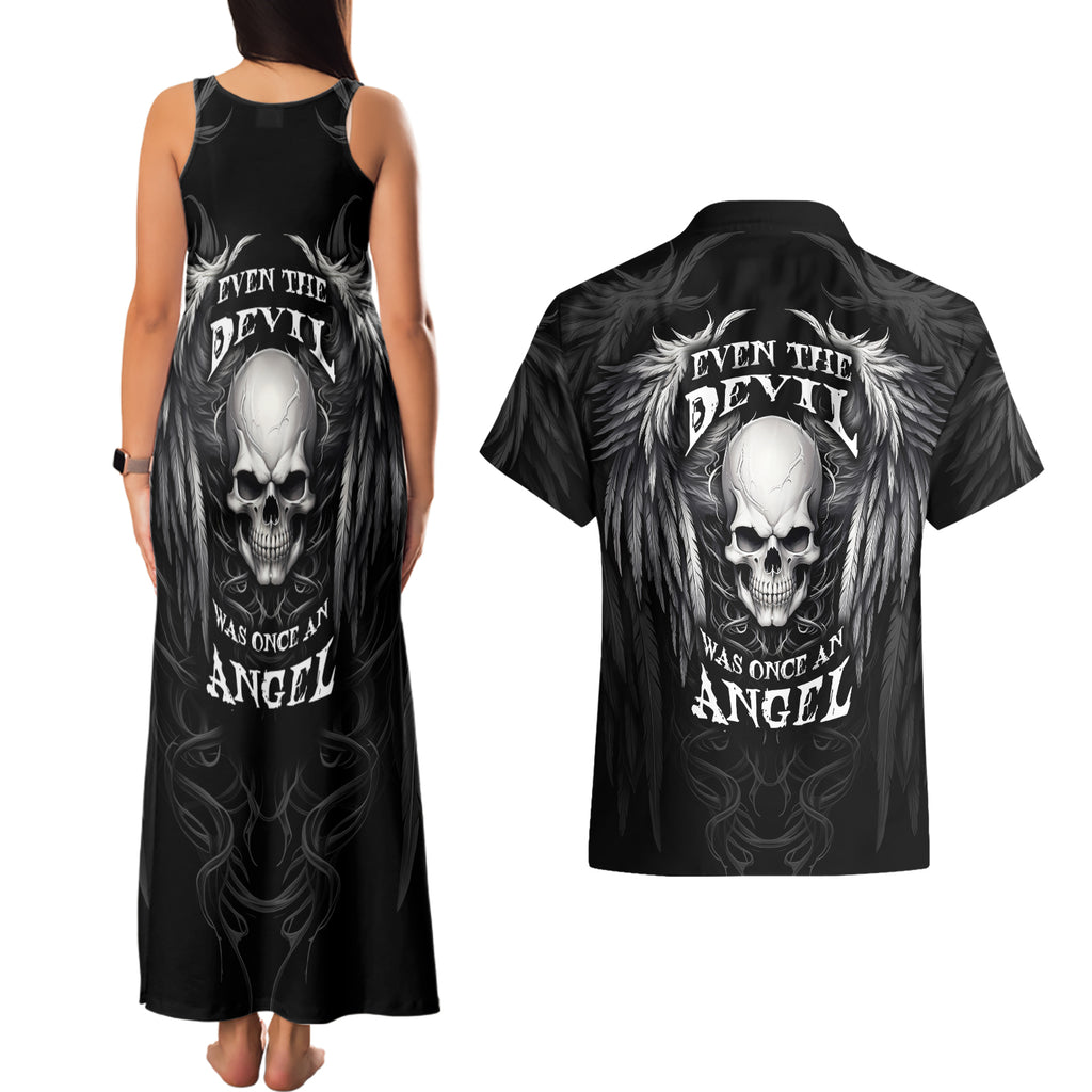 skull-and-wings-couples-matching-tank-maxi-dress-and-hawaiian-shirt-even-the-devil-was-once-an-angel
