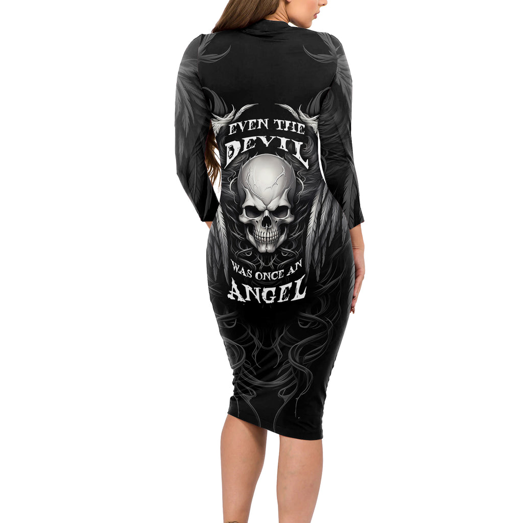 skull-and-wings-long-sleeve-bodycon-dress-even-the-devil-was-once-an-angel