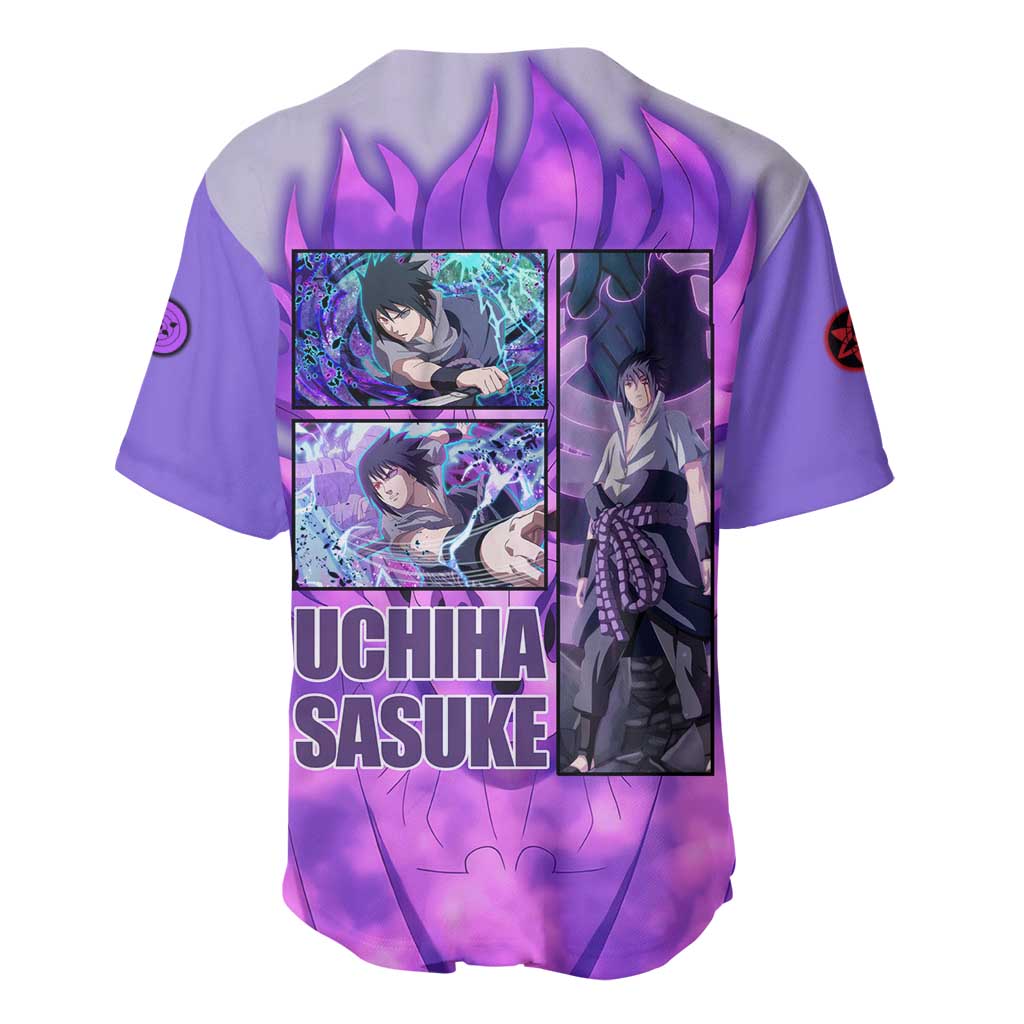 Uchiha Sasuke Naruto Shippuden Baseball Jersey Anime Style