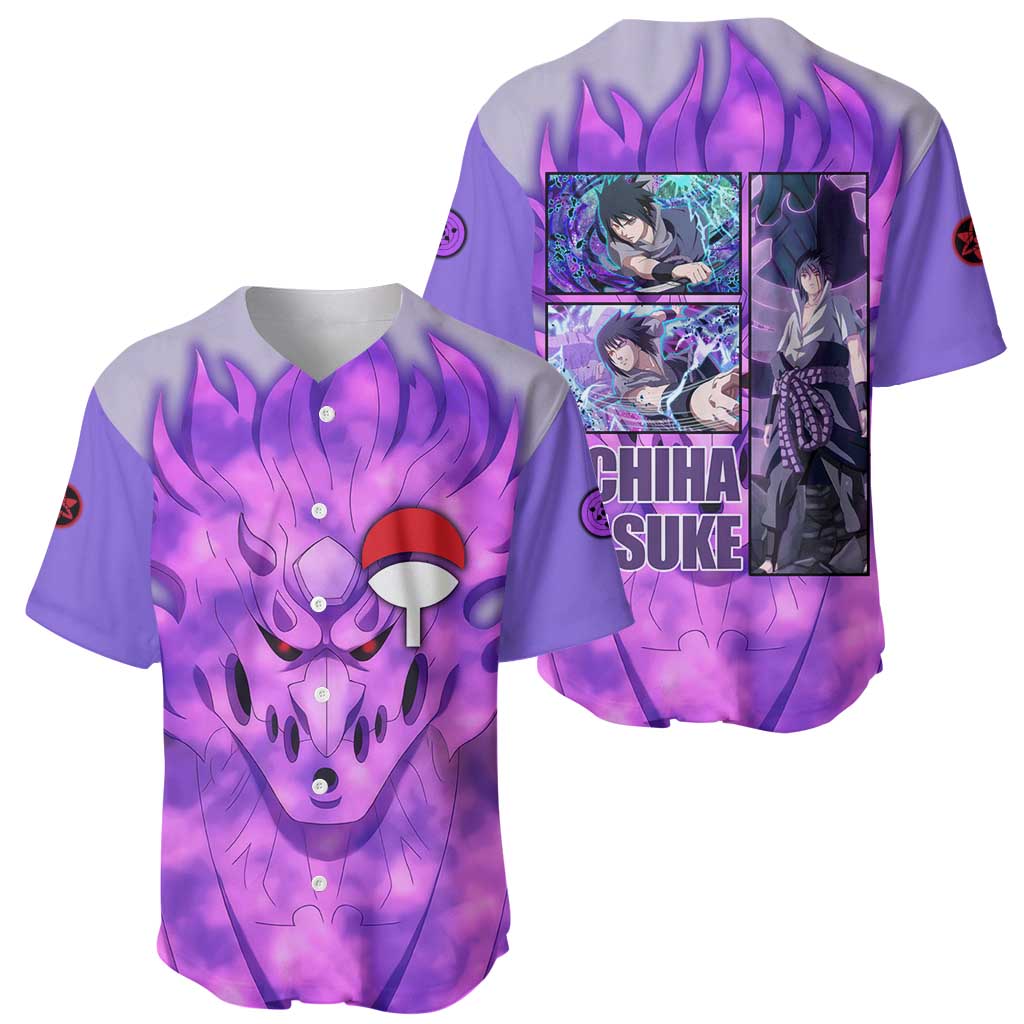 Uchiha Sasuke Naruto Shippuden Baseball Jersey Anime Style