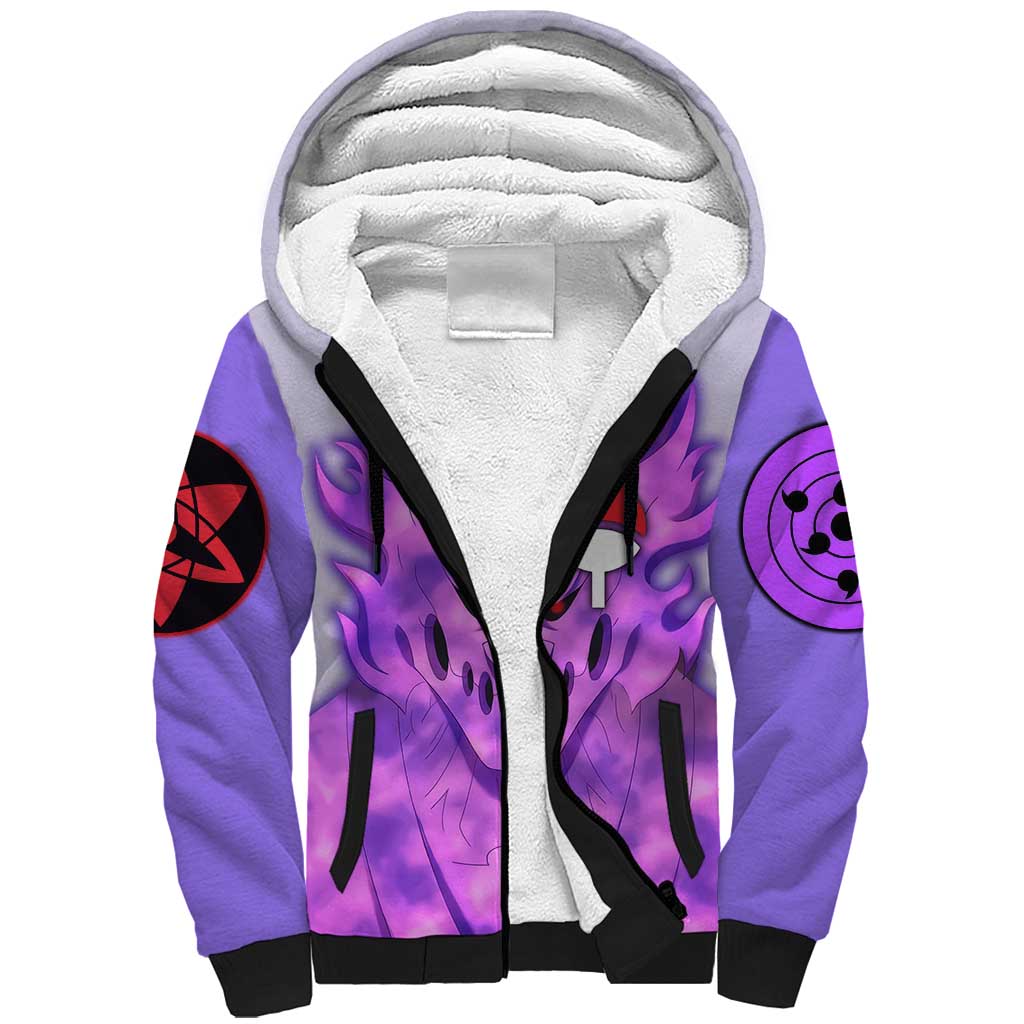 Uchiha Sasuke Naruto Shippuden Sherpa Hoodie Anime Style