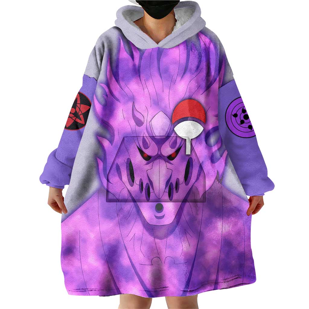 Uchiha Sasuke Naruto Shippuden Wearable Blanket Hoodie Anime Style