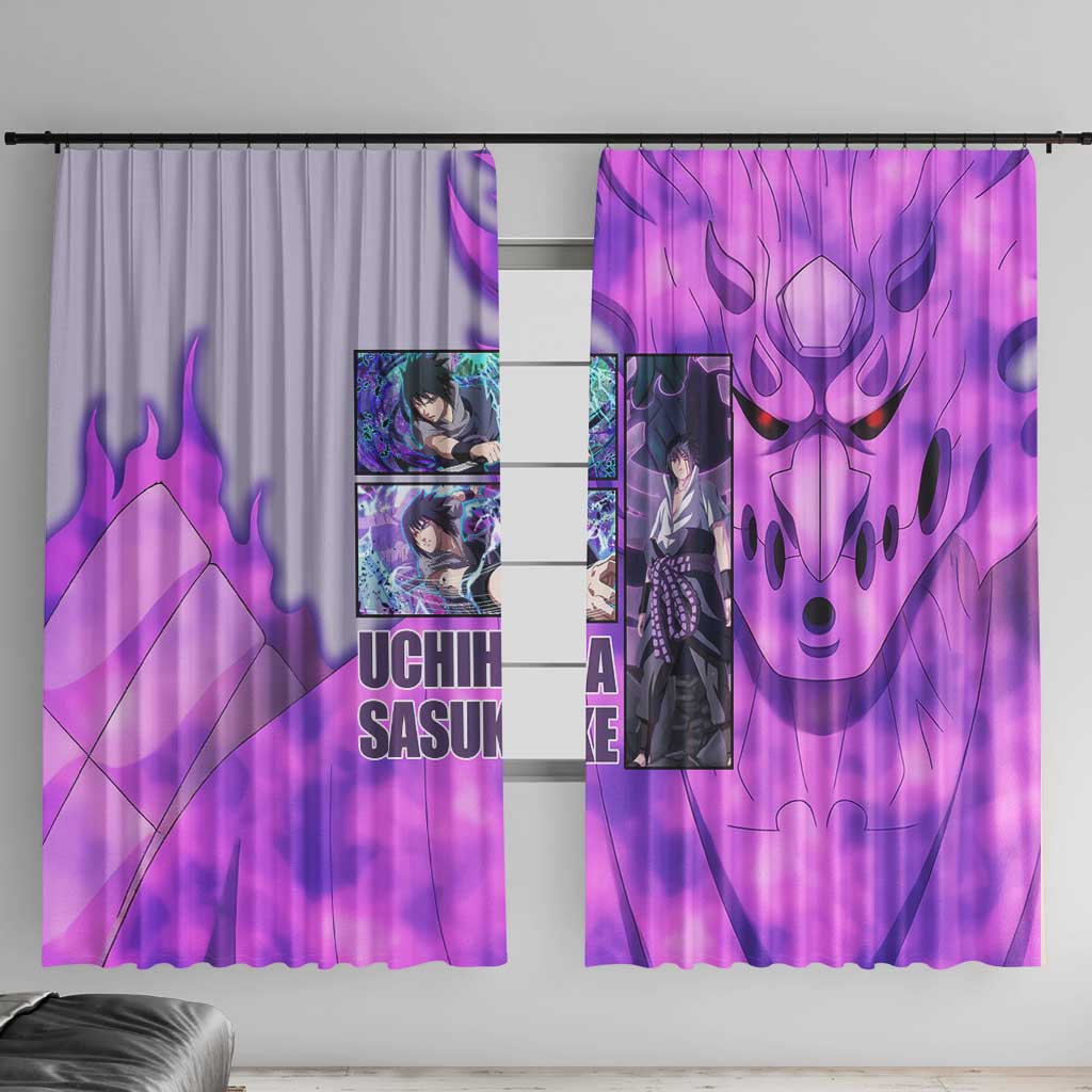 Uchiha Sasuke Naruto Shippuden Window Curtain Anime Style