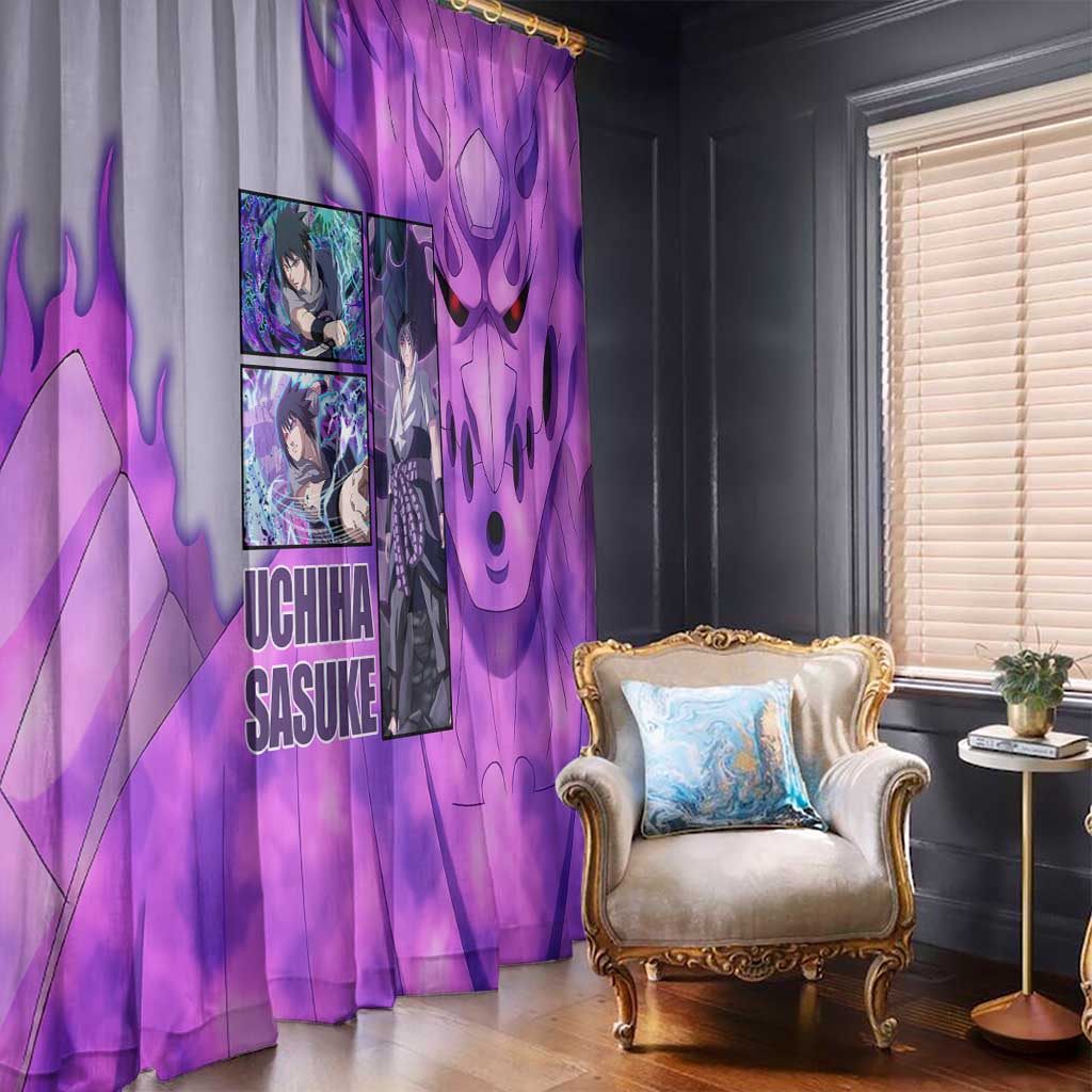 Uchiha Sasuke Naruto Shippuden Window Curtain Anime Style