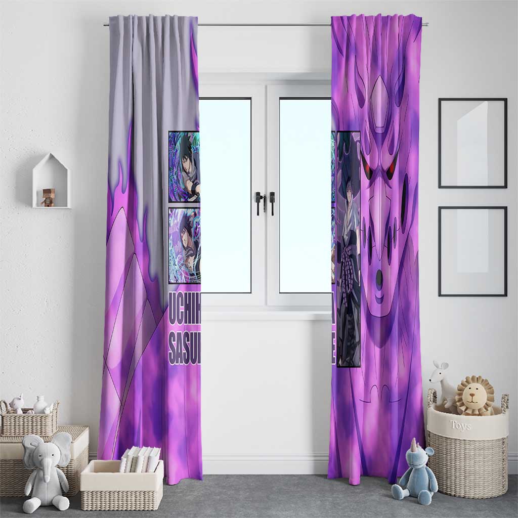 Uchiha Sasuke Naruto Shippuden Window Curtain Anime Style