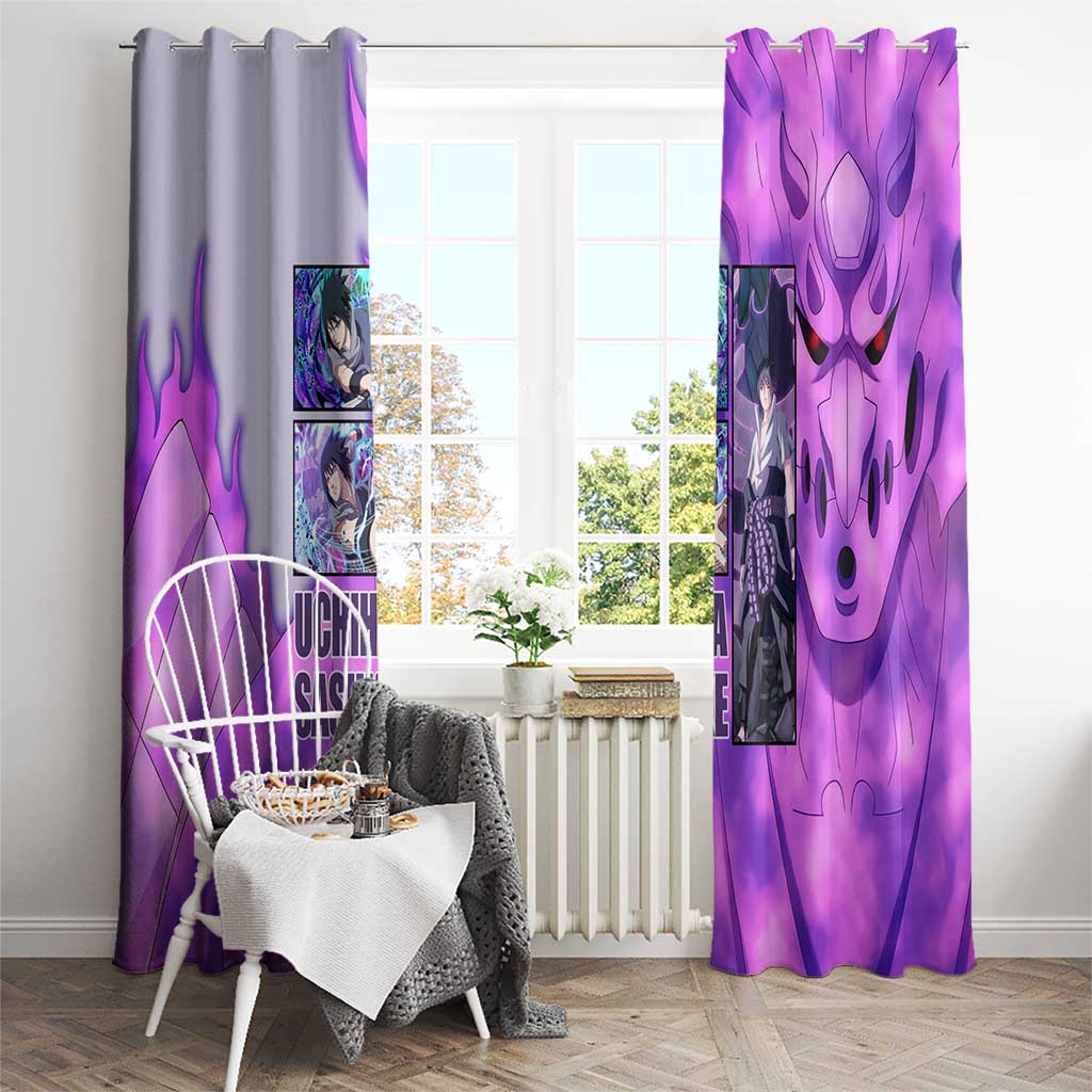 Uchiha Sasuke Naruto Shippuden Window Curtain Anime Style
