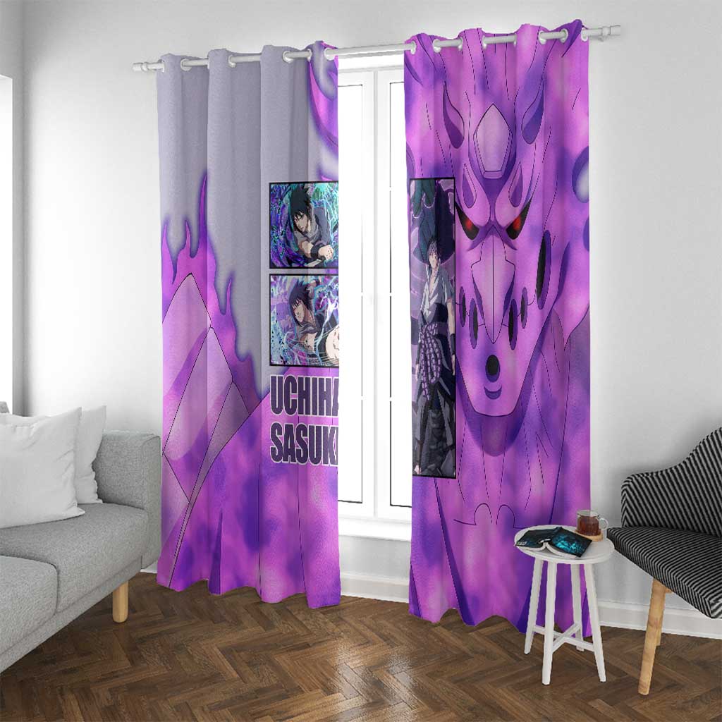 Uchiha Sasuke Naruto Shippuden Window Curtain Anime Style