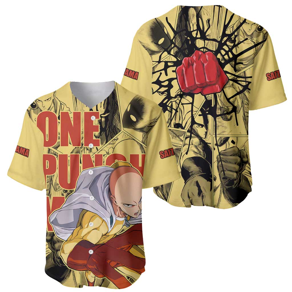Saitama - One Punch Man Baseball Jersey Anime Style