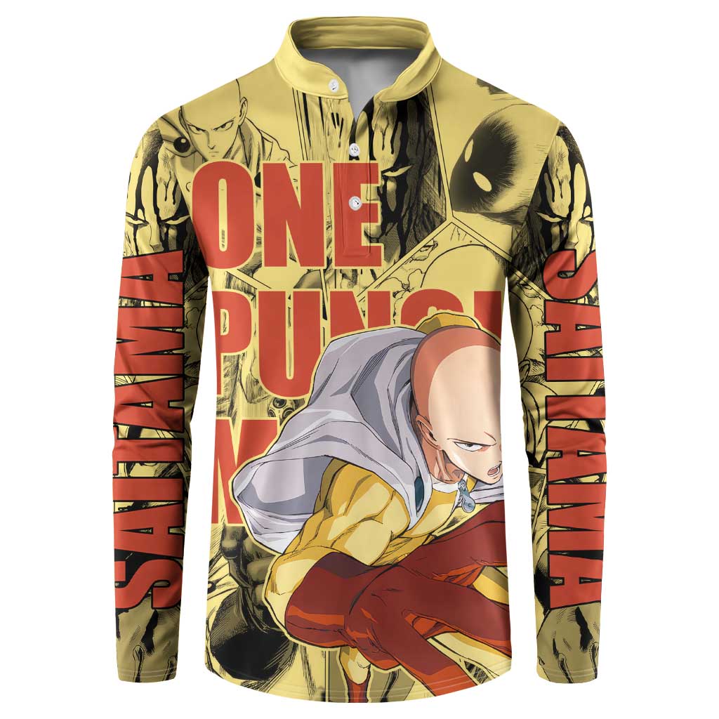 Saitama - One Punch Man Button Sweatshirt Anime Style