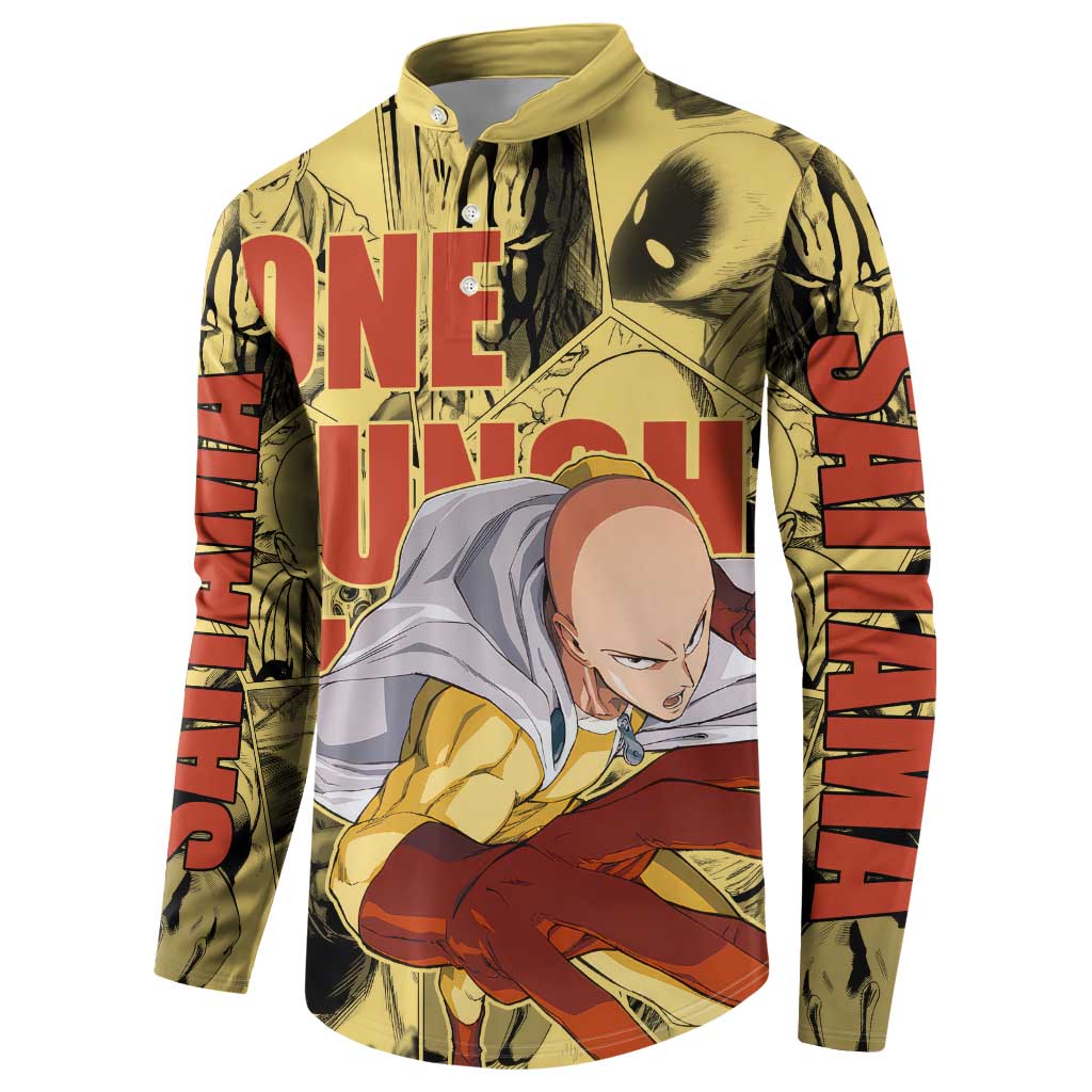 Saitama - One Punch Man Button Sweatshirt Anime Style