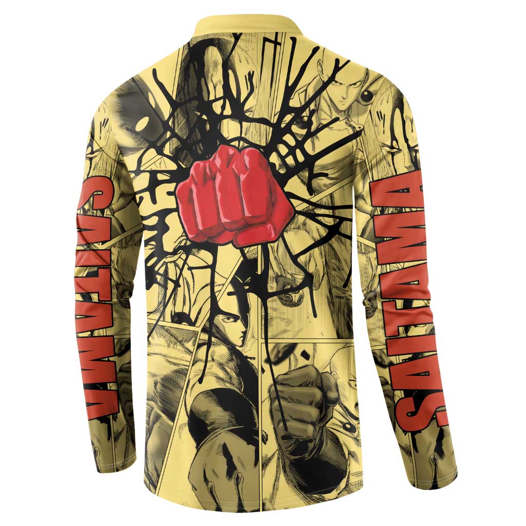 Saitama - One Punch Man Button Sweatshirt Anime Style