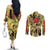 Saitama - One Punch Man Couples Matching Off The Shoulder Long Sleeve Dress and Long Sleeve Button Shirt Anime Style