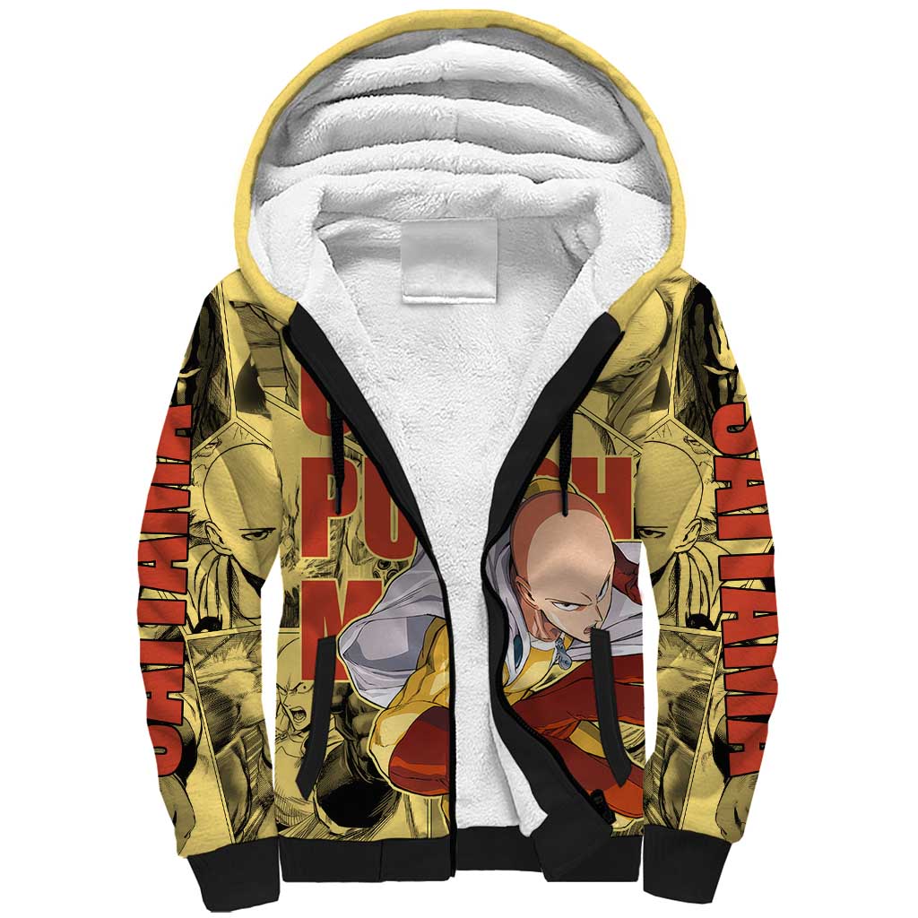 Saitama - One Punch Man Sherpa Hoodie Anime Style