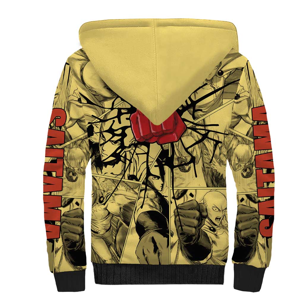 Saitama - One Punch Man Sherpa Hoodie Anime Style