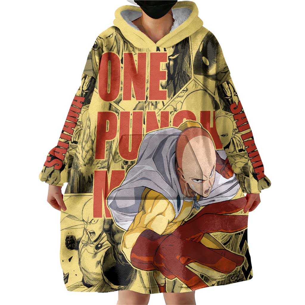 Saitama - One Punch Man Wearable Blanket Hoodie Anime Style