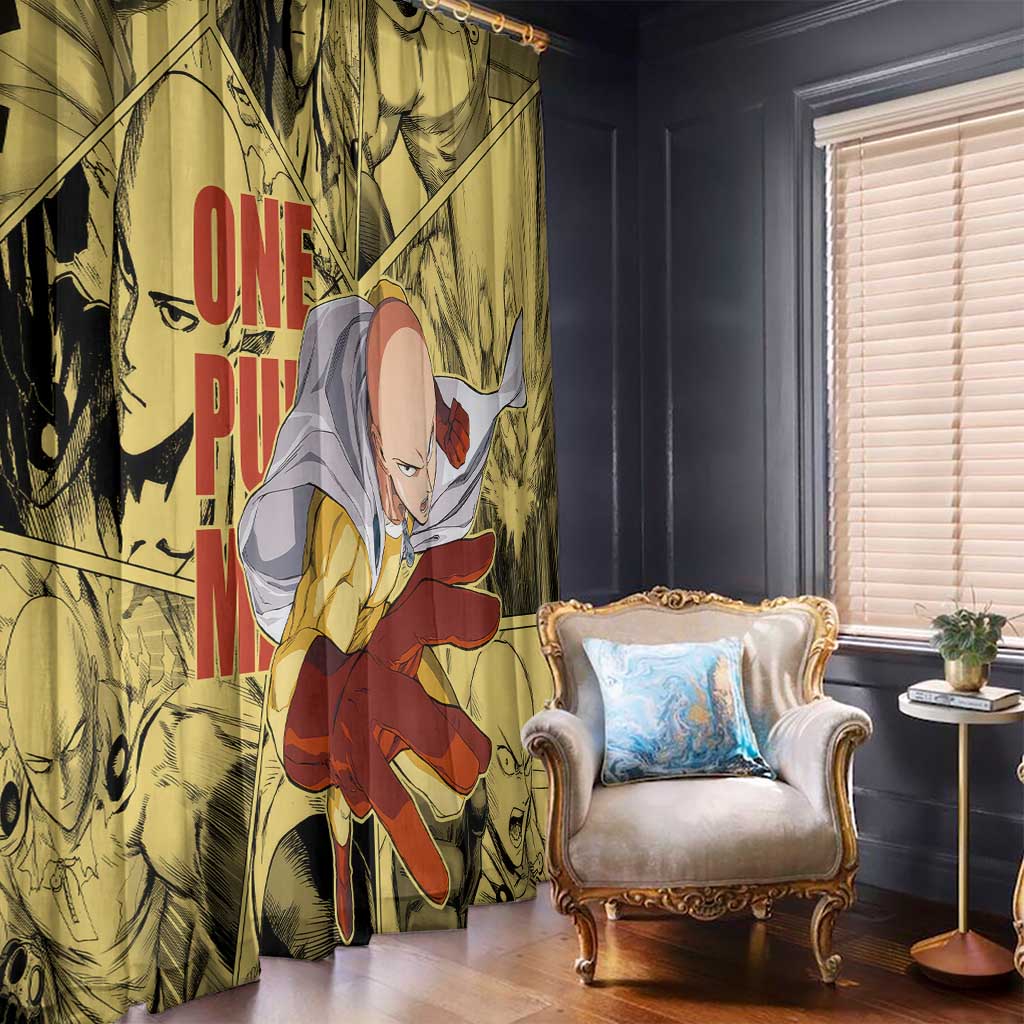 Saitama - One Punch Man Window Curtain Anime Style
