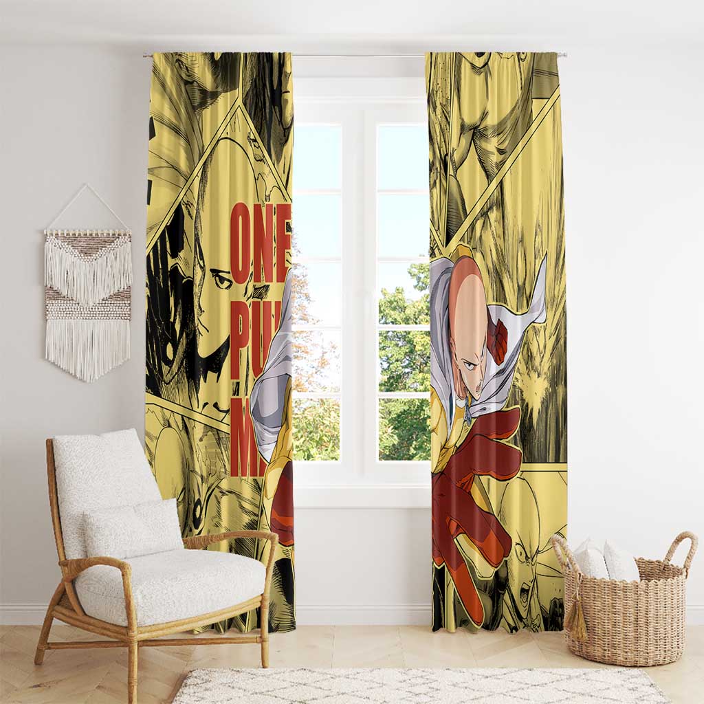 Saitama - One Punch Man Window Curtain Anime Style
