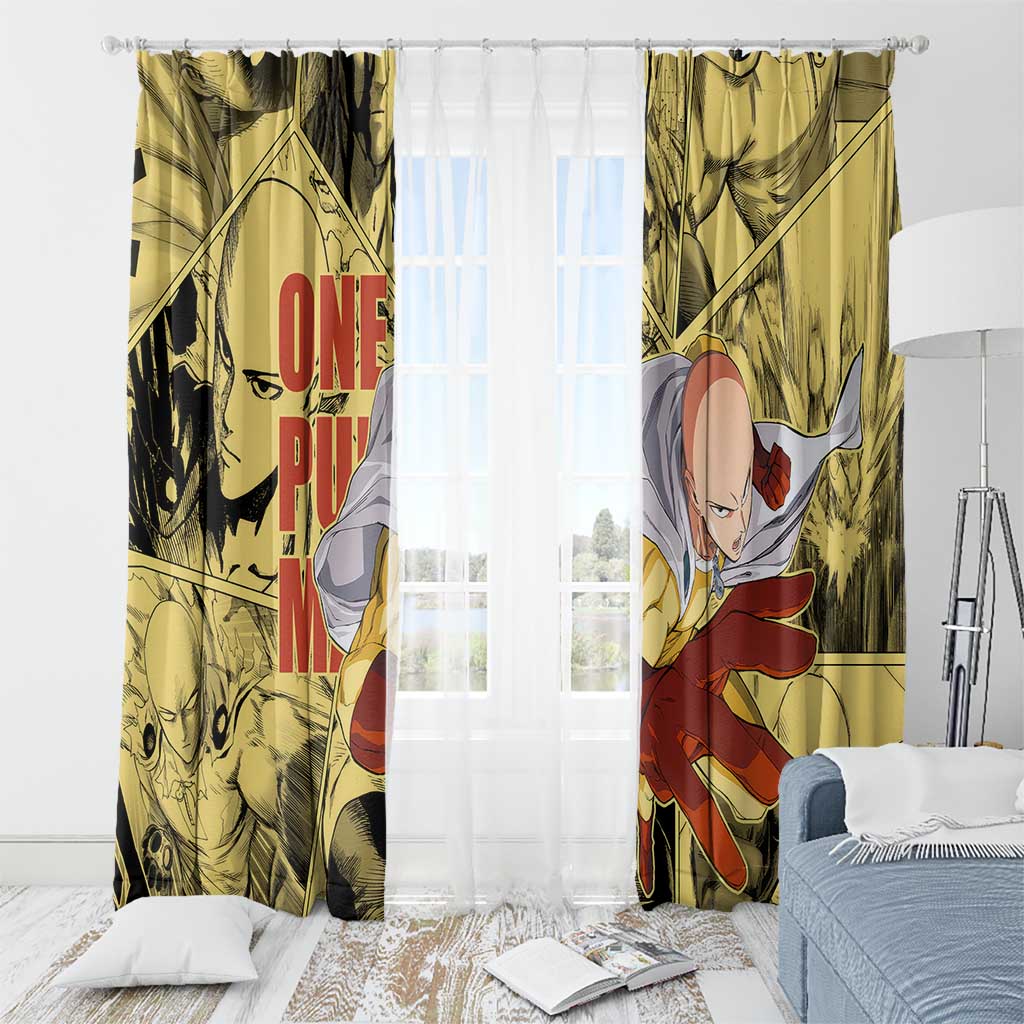 Saitama - One Punch Man Window Curtain Anime Style
