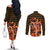 Portgas D. Ace - Fire Fist - One Piece Couples Matching Off The Shoulder Long Sleeve Dress and Long Sleeve Button Shirt Anime Style