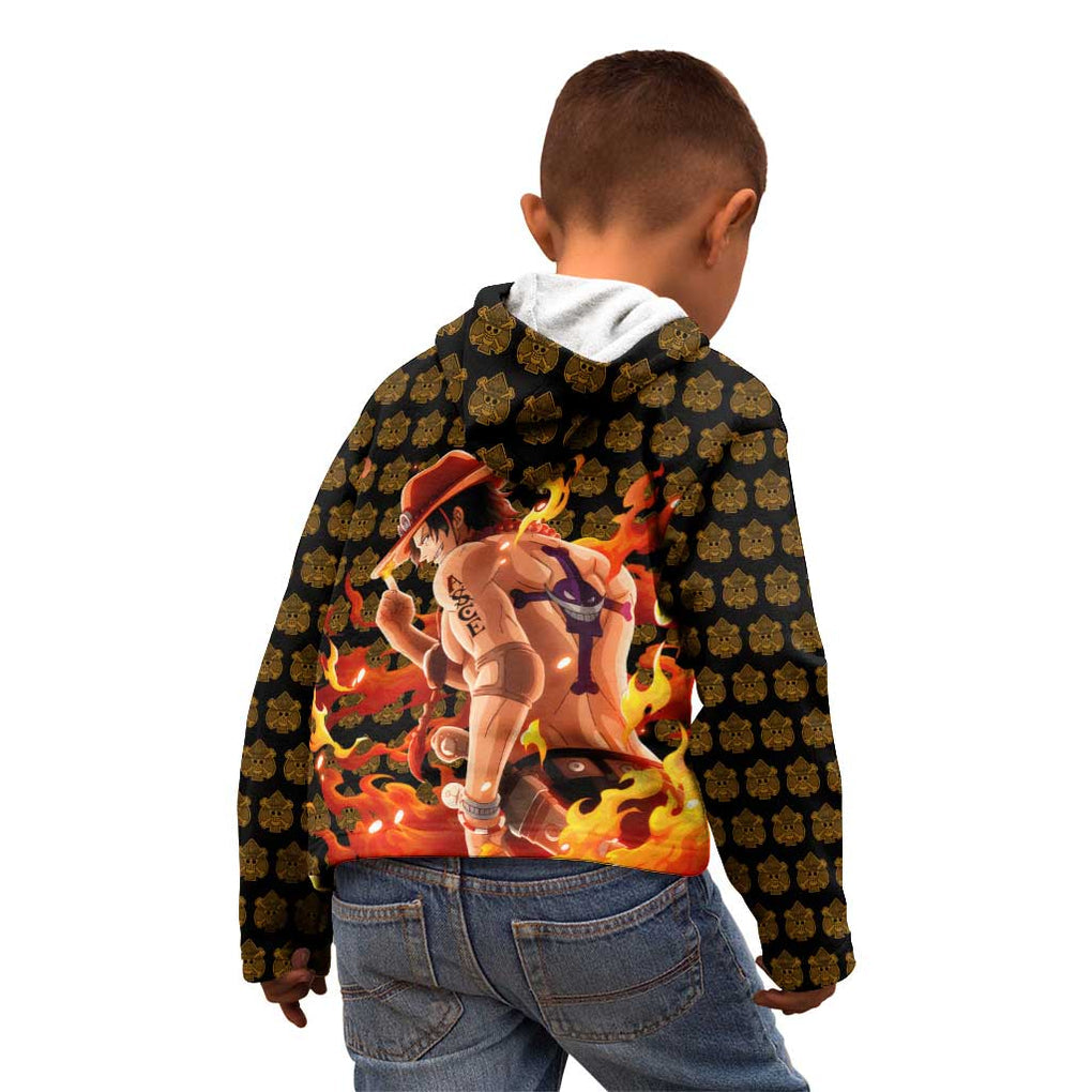 Portgas D. Ace - Fire Fist - One Piece Kid Hoodie Anime Style