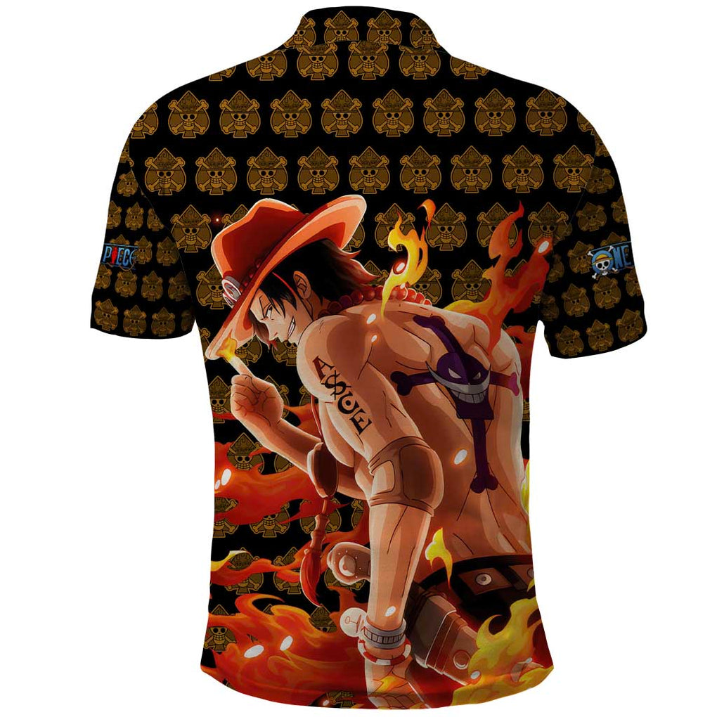 Portgas D. Ace - Fire Fist - One Piece Polo Shirt Anime Style