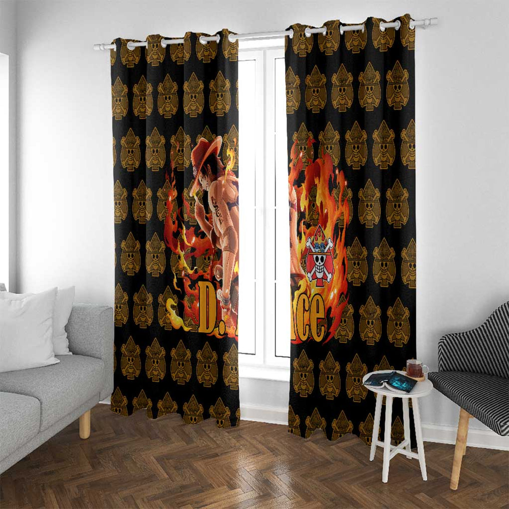 Portgas D. Ace - Fire Fist - One Piece Window Curtain Anime Style