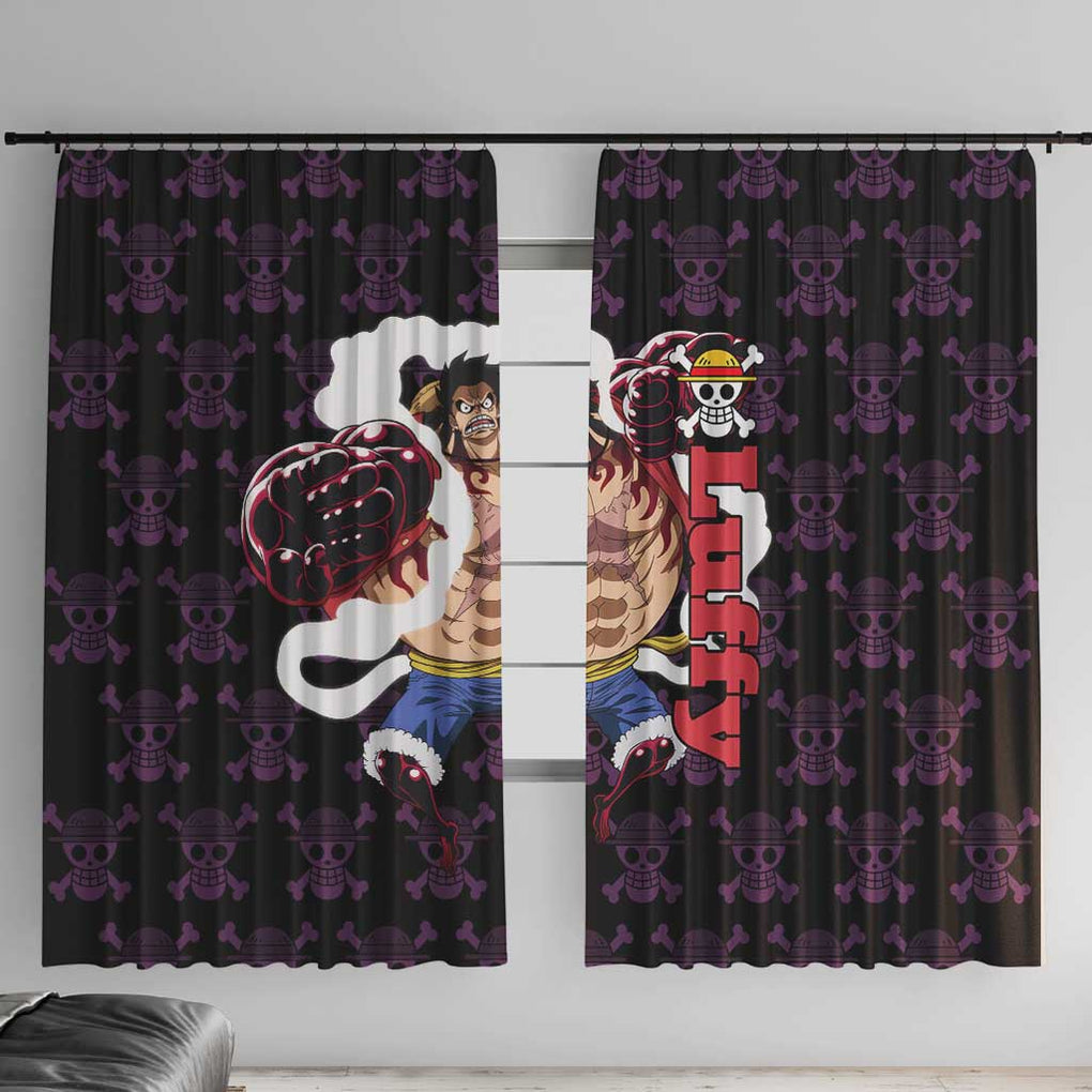 Luffy Gear 4 - One Piece Window Curtain Anime Pattern Mix Style