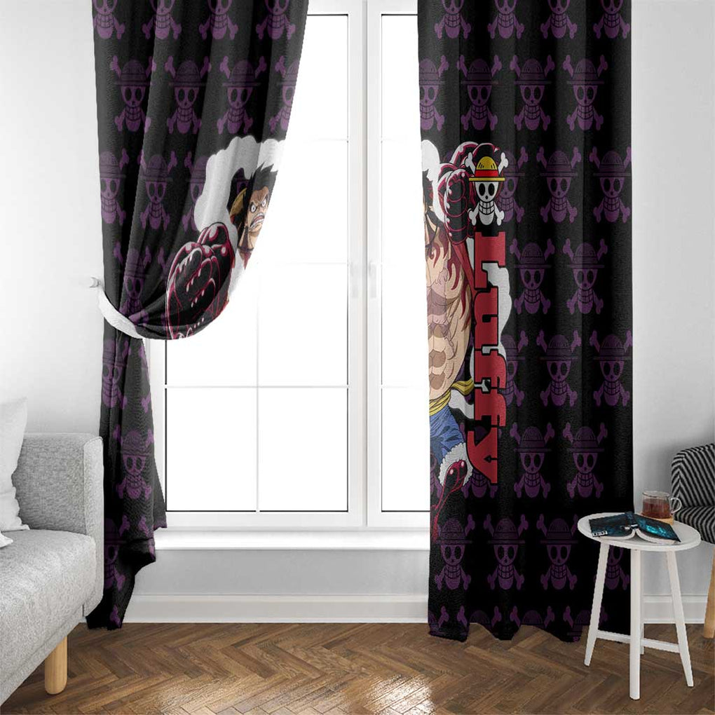Luffy Gear 4 - One Piece Window Curtain Anime Pattern Mix Style