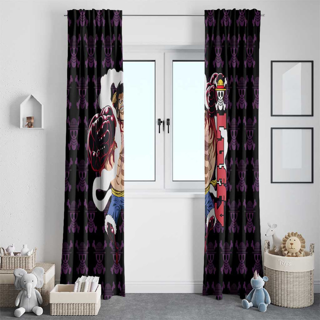 Luffy Gear 4 - One Piece Window Curtain Anime Pattern Mix Style