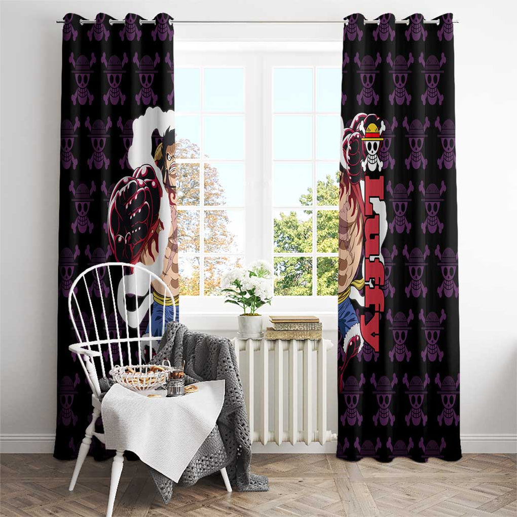 Luffy Gear 4 - One Piece Window Curtain Anime Pattern Mix Style