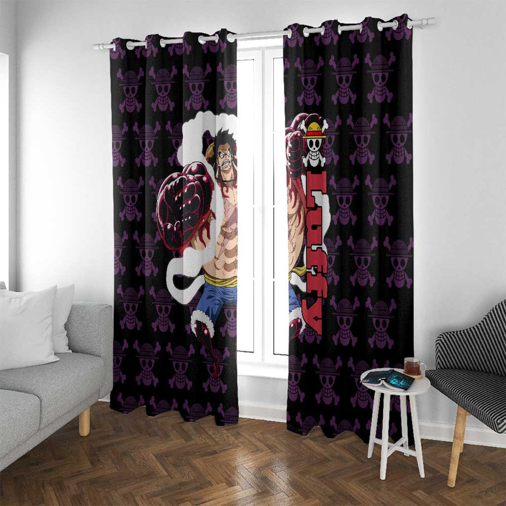 Luffy Gear 4 - One Piece Window Curtain Anime Pattern Mix Style