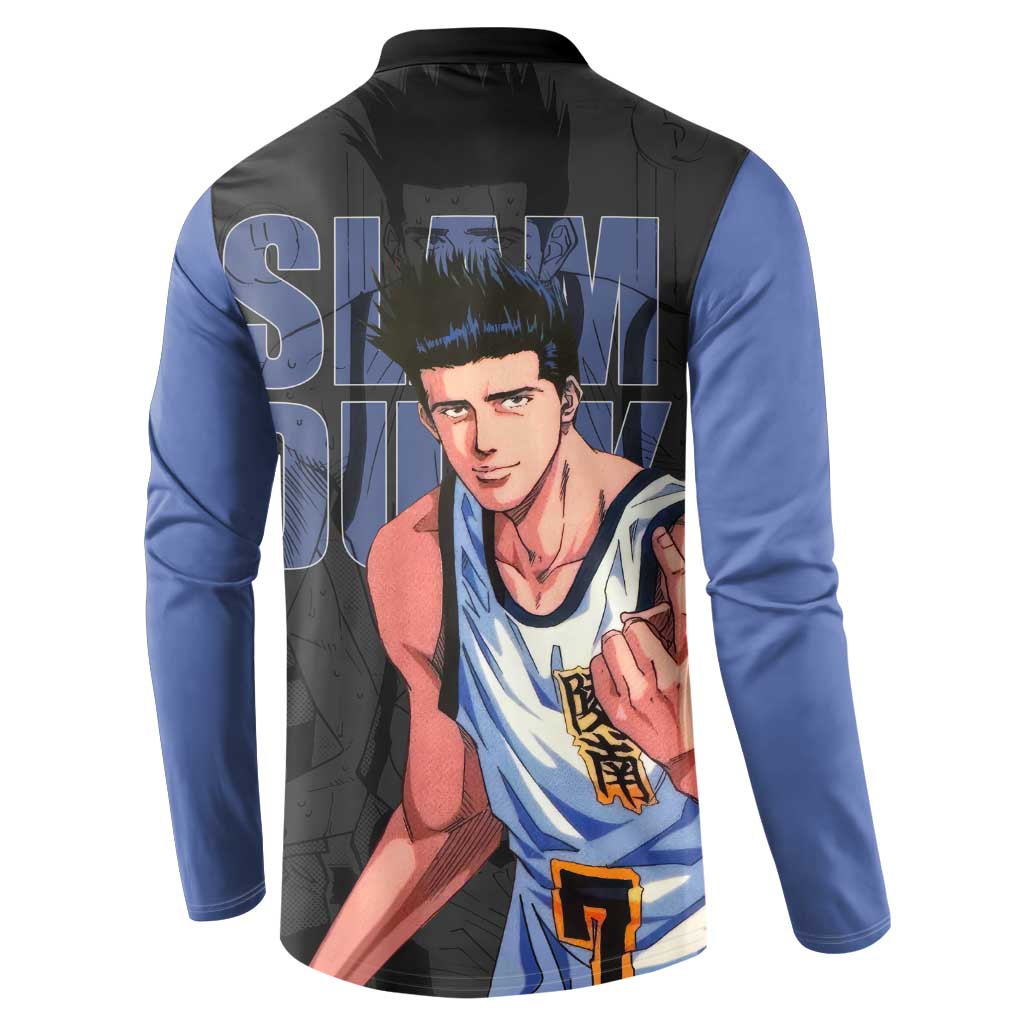 Akira Sendoh - Slam Dunk Button Sweatshirt Anime Style