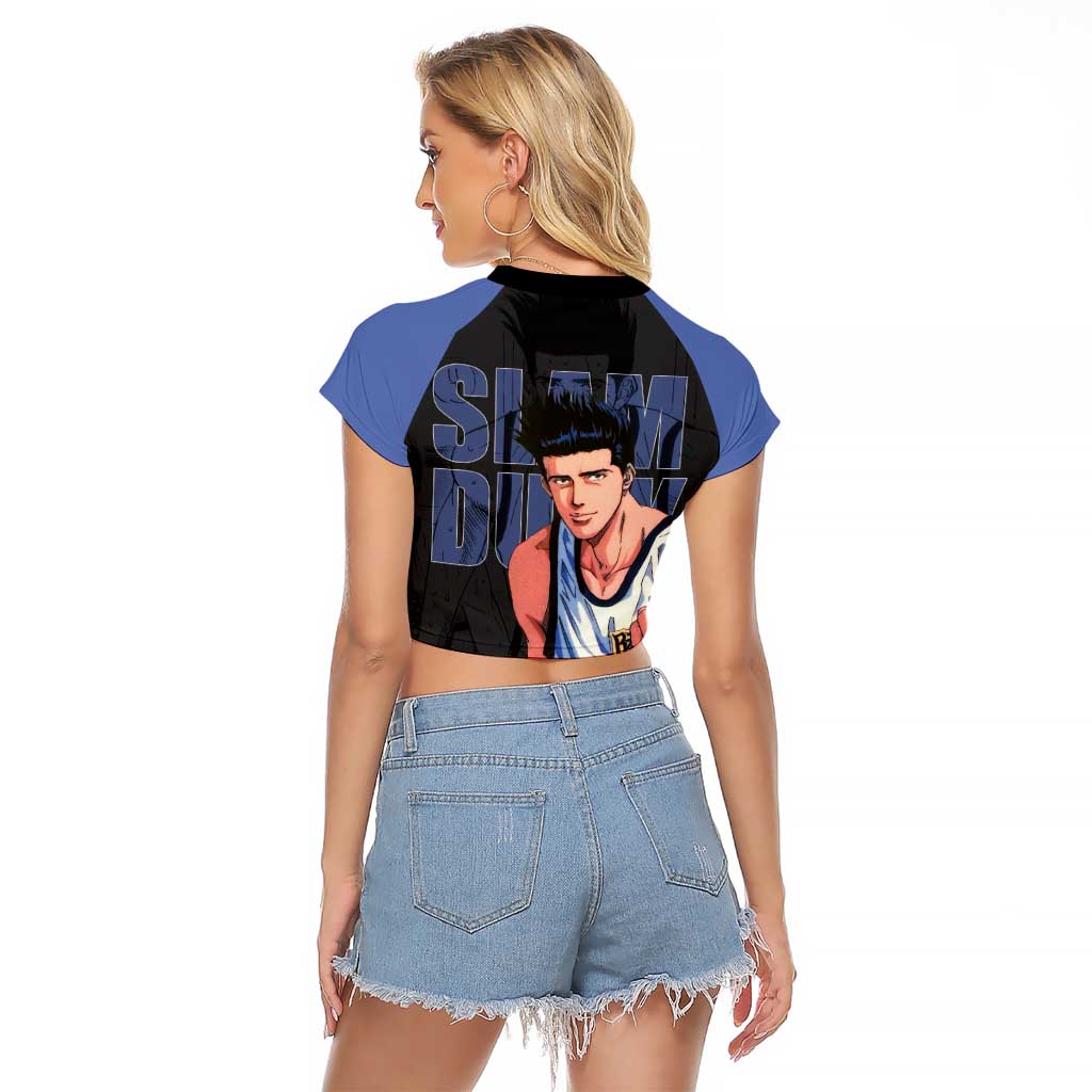 Akira Sendoh - Slam Dunk Raglan Cropped T Shirt Anime Style