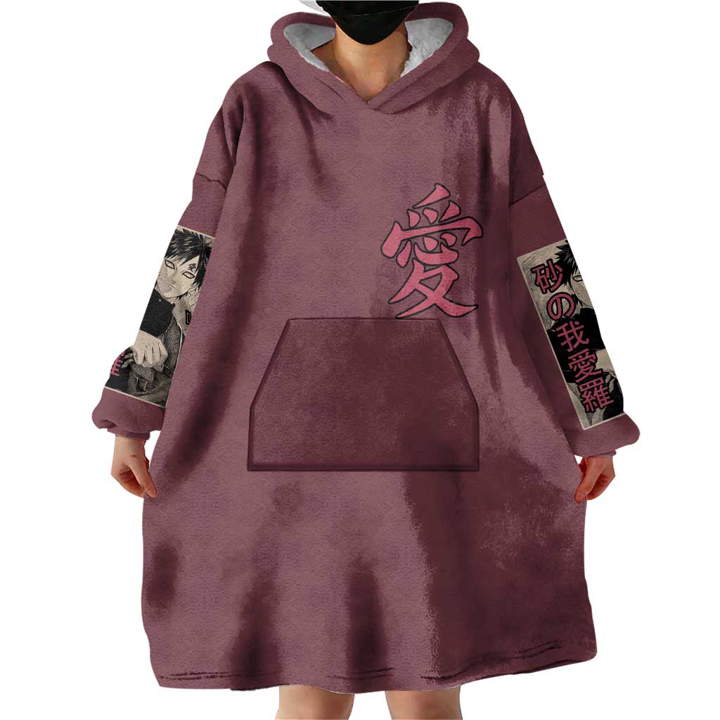Gaara Naruto Shippuden Wearable Blanket Hoodie Anime Style