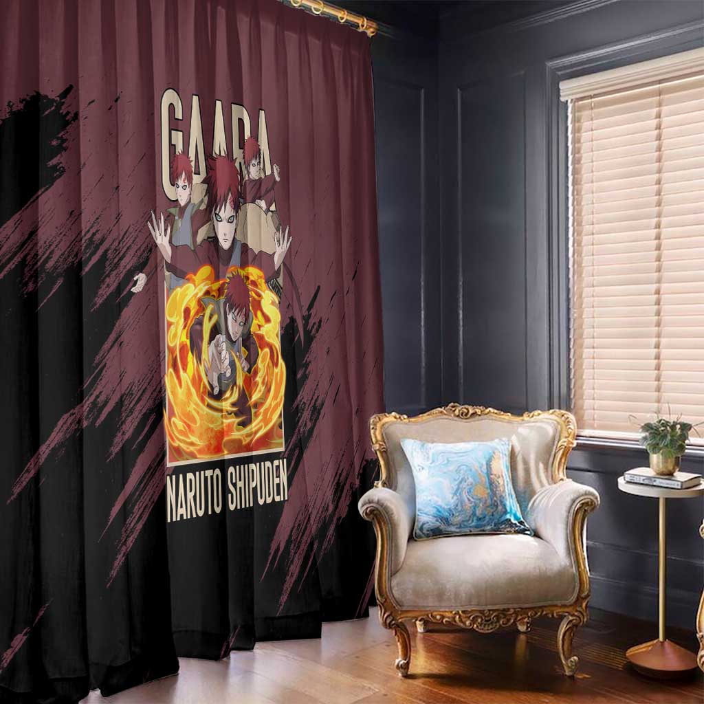Gaara Naruto Shippuden Window Curtain Anime Style