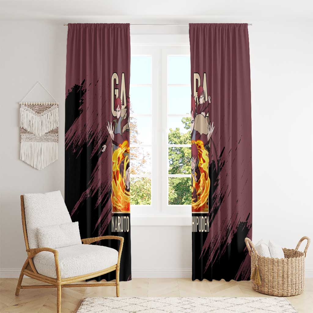 Gaara Naruto Shippuden Window Curtain Anime Style