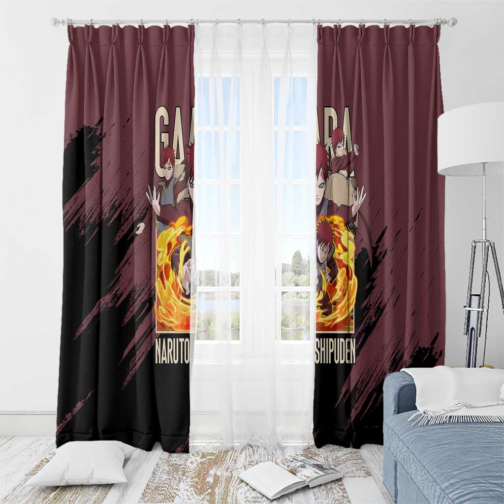Gaara Naruto Shippuden Window Curtain Anime Style