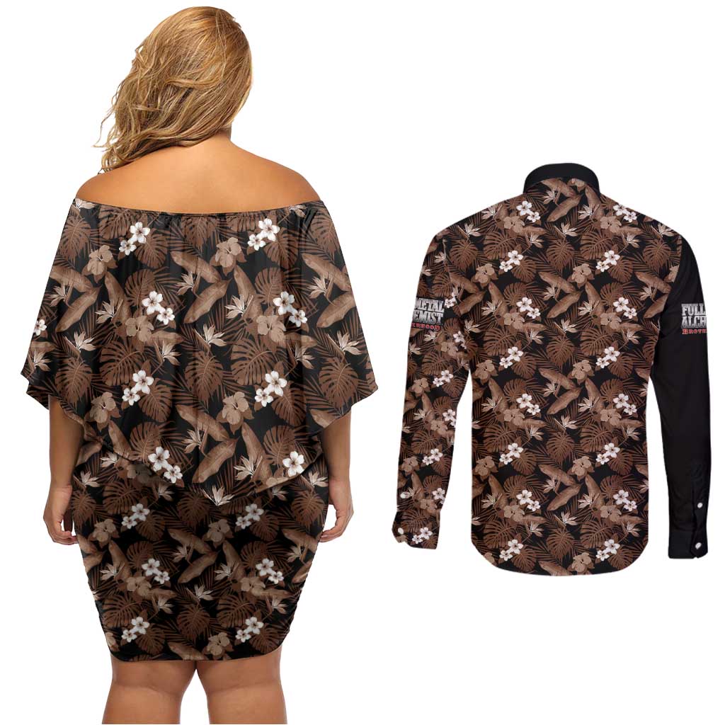 King Bradley - Fullmetal Alchemist Couples Matching Off Shoulder Short Dress and Long Sleeve Button Shirt Anime Style