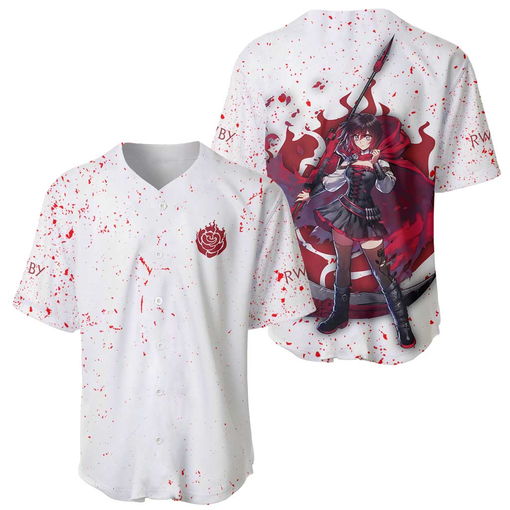 Ruby Rose - RWBY Baseball Jersey Anime Style